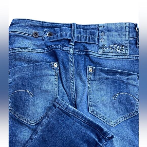 Y2K G Star Edgy Low Rise Slim Leg Edgy Retro Punk Skinny Jeans 25X32 - Picture 3 of 7